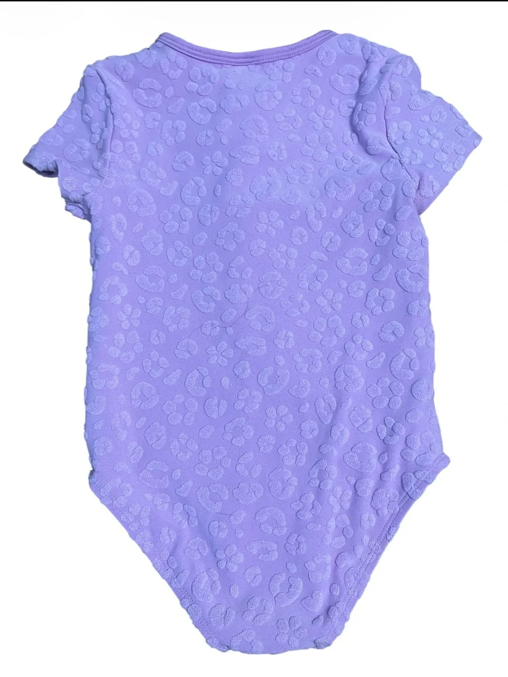 Cat & Jack Lilac Short-Sleeve One-Piece Swimsuit